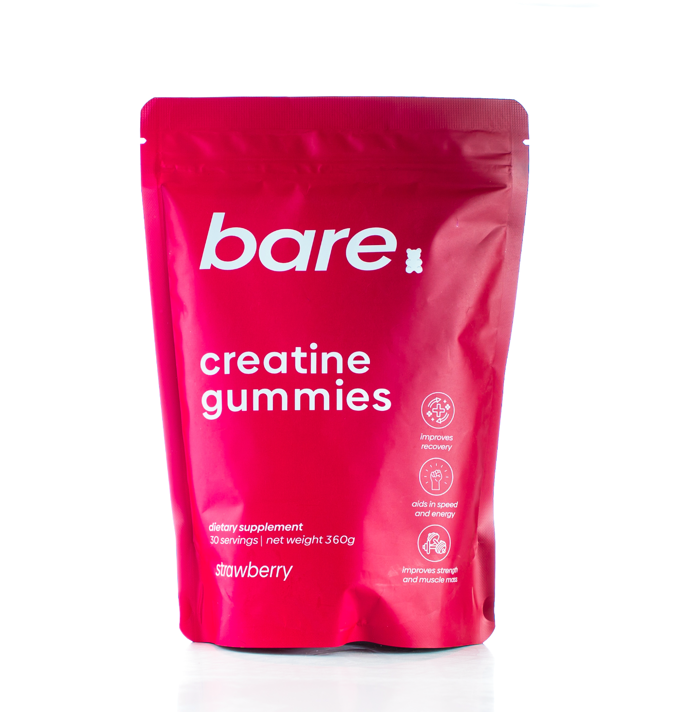 BARE Creatine Monohydrate Gummies - Strawberry Flavour