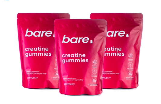 BARE Creatine Monohydrate Gummies Bundle - Strawberry